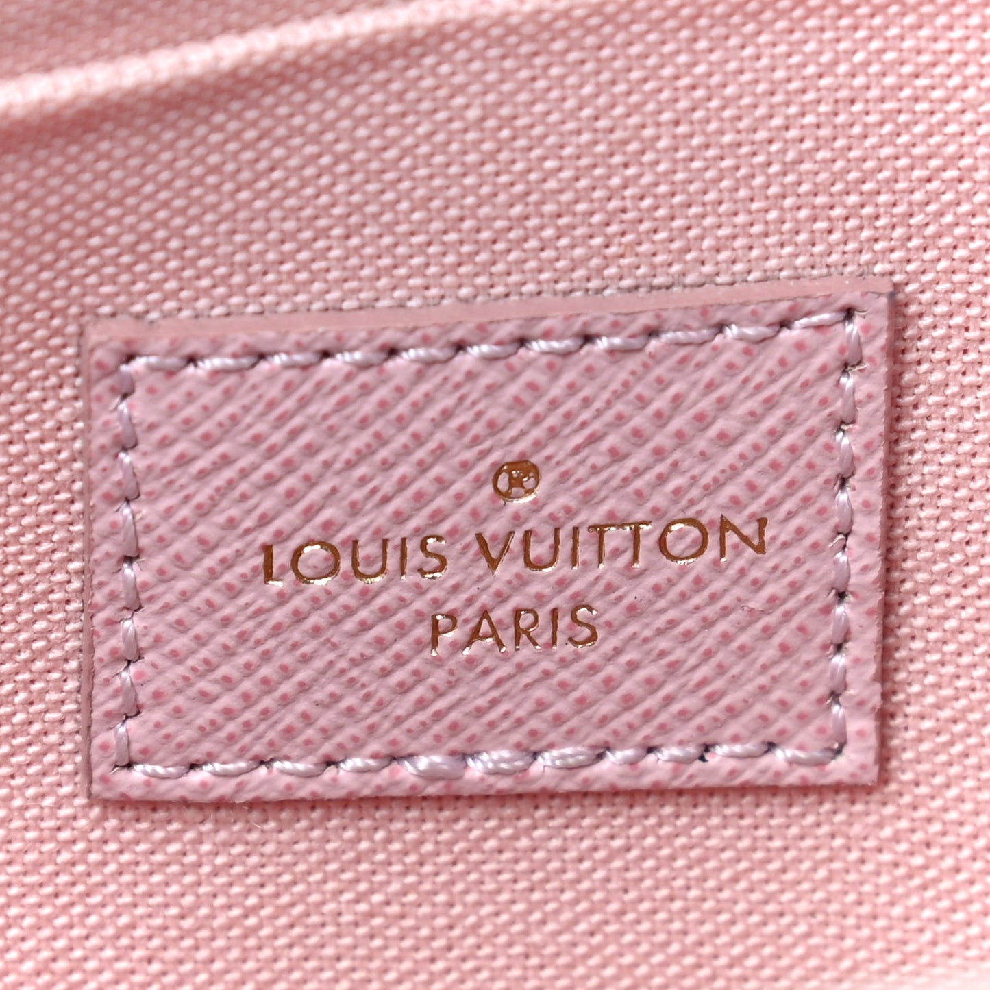 Damier Azur Pochette Felicie Chain Wallet Rose Ballerine