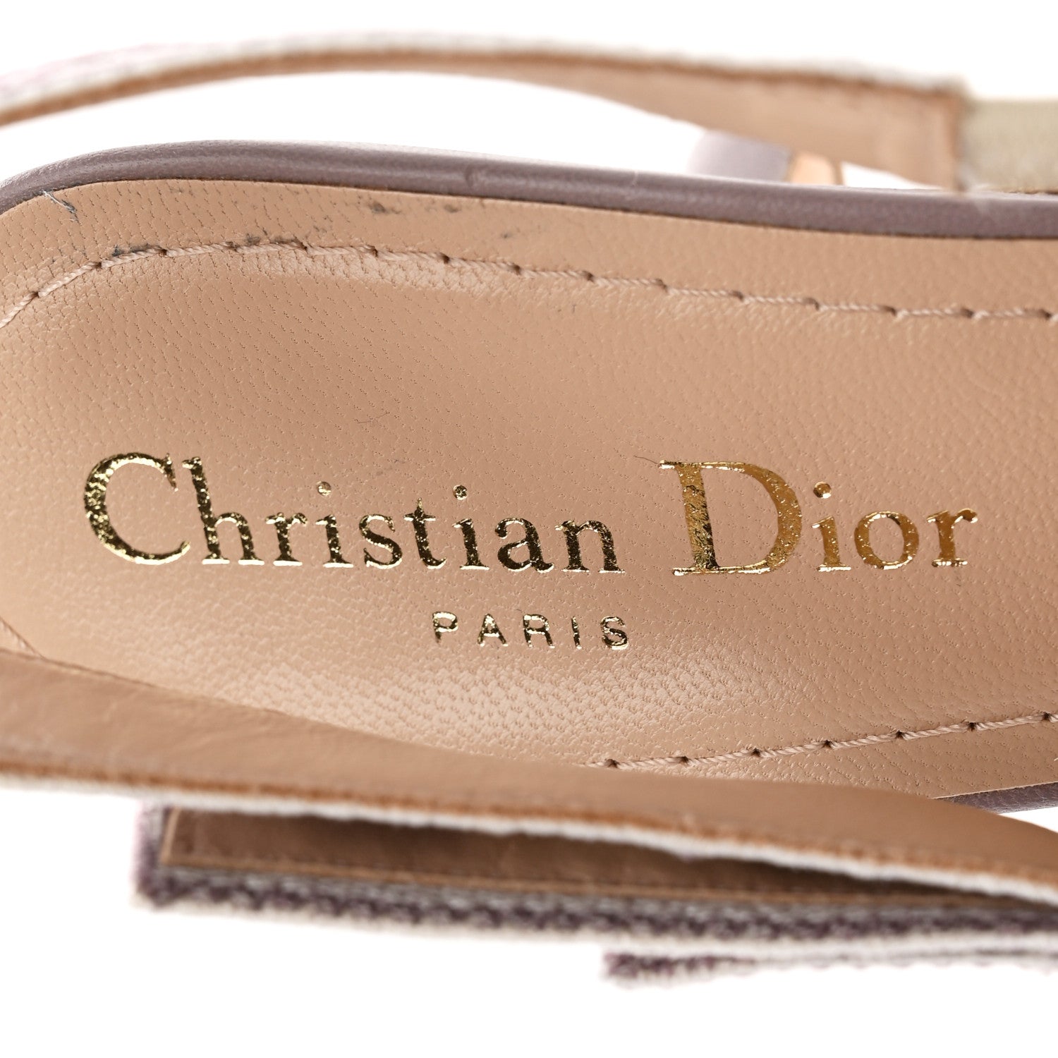 Christian Dior Canvas Embroidered 4 Saisons Embroidered J'Adior Slingback Pumps 37.5 Lilac Multicolor 8 of 9