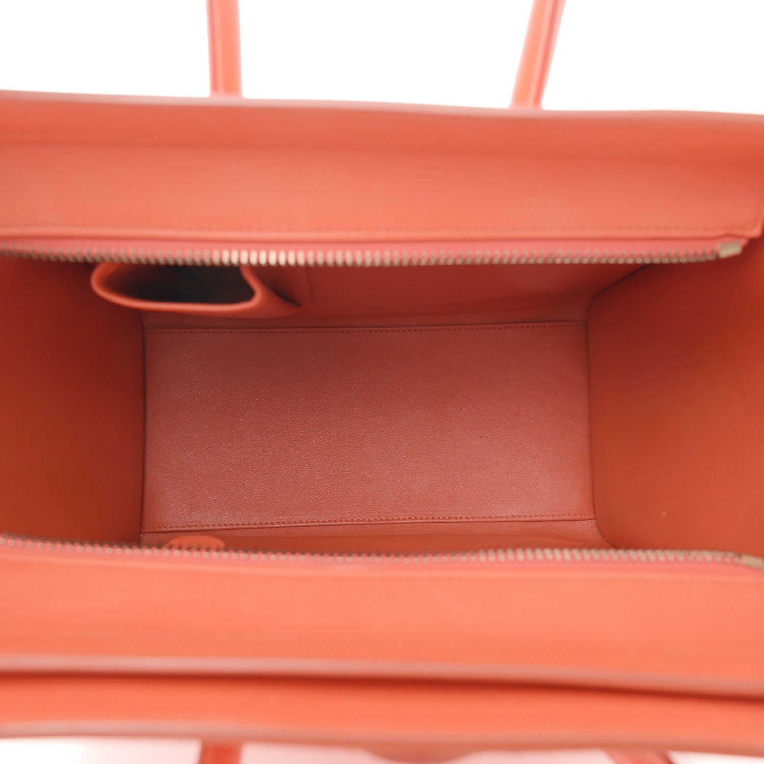 Celine Smooth Calfskin Mini Luggage Orange 5 of 9