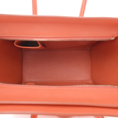 Celine Smooth Calfskin Mini Luggage Orange 5 of 9