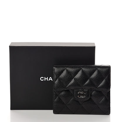 Chanel Caviar Quilted Compact Flap Wallet Black 8 of 8