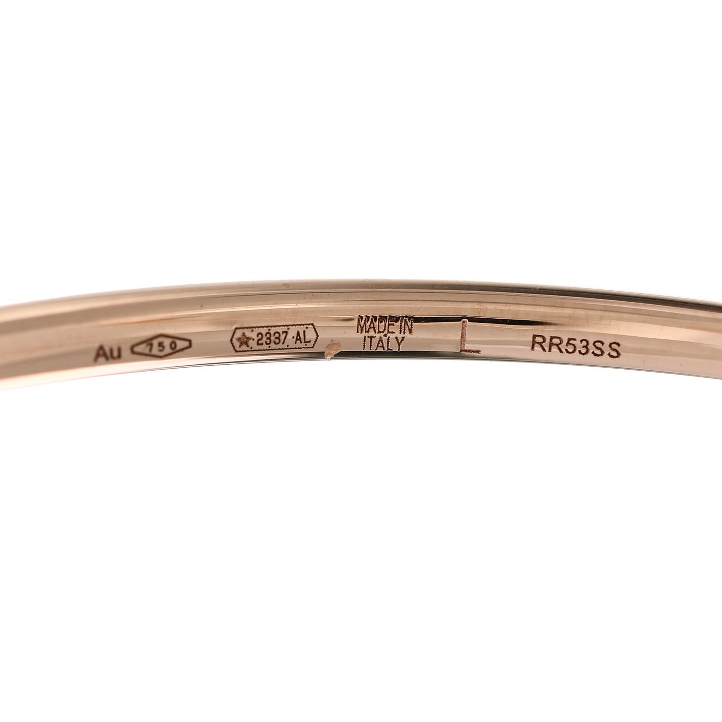 18K Rose Gold White Ceramic Large B.Zero1 Hoop Earrings