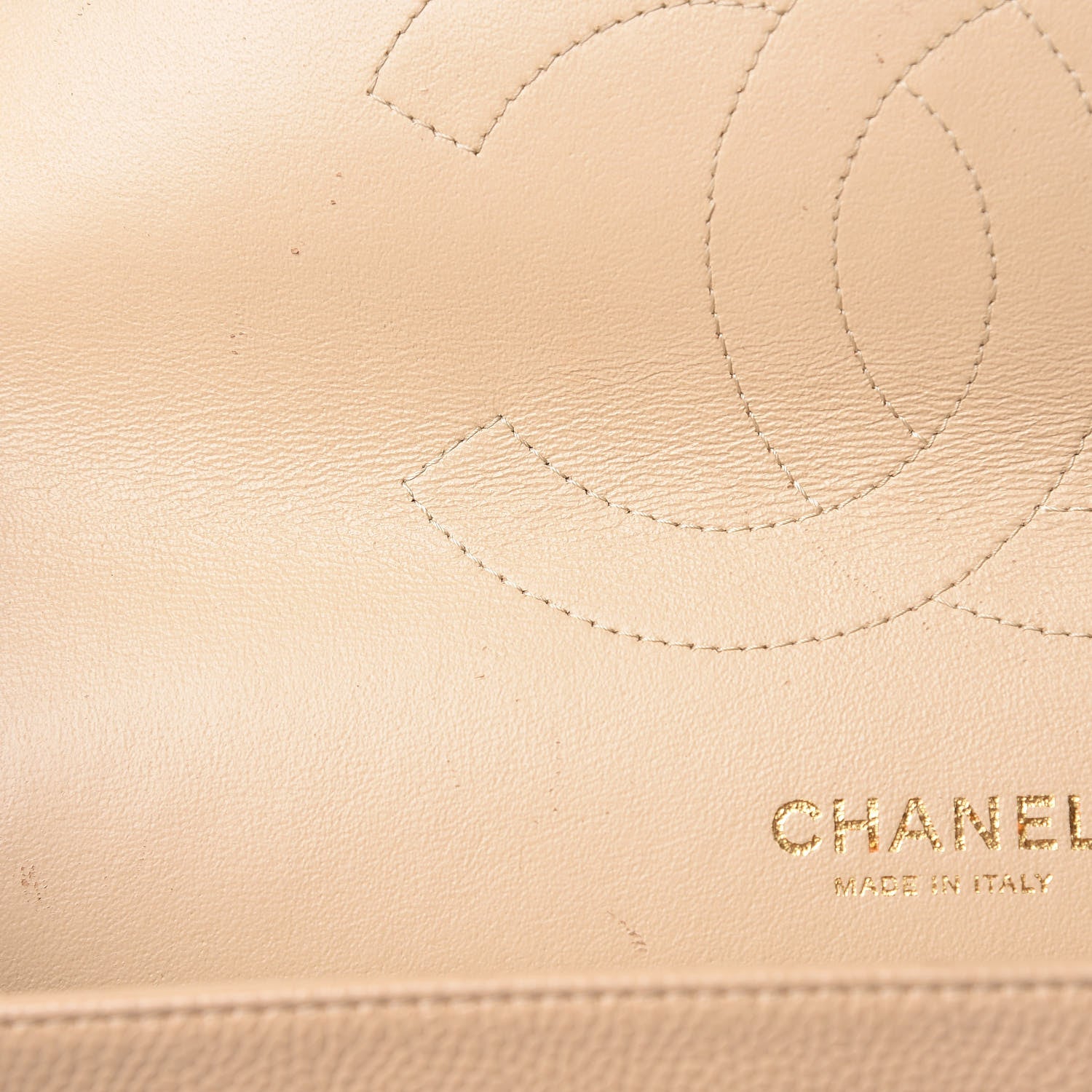 Chanel Caviar Quilted Jumbo Double Flap Light Beige 21 of 26