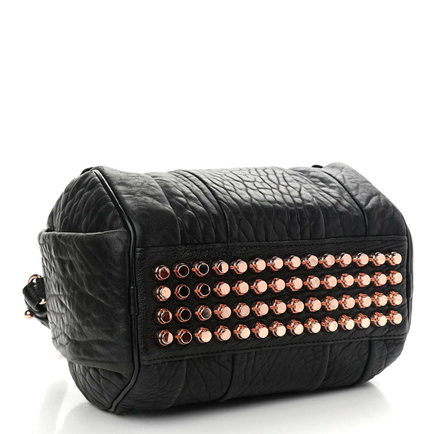 Alexander Wang Pebbled Lambskin Rockie Black Rose Gold Hardware 3 of 16