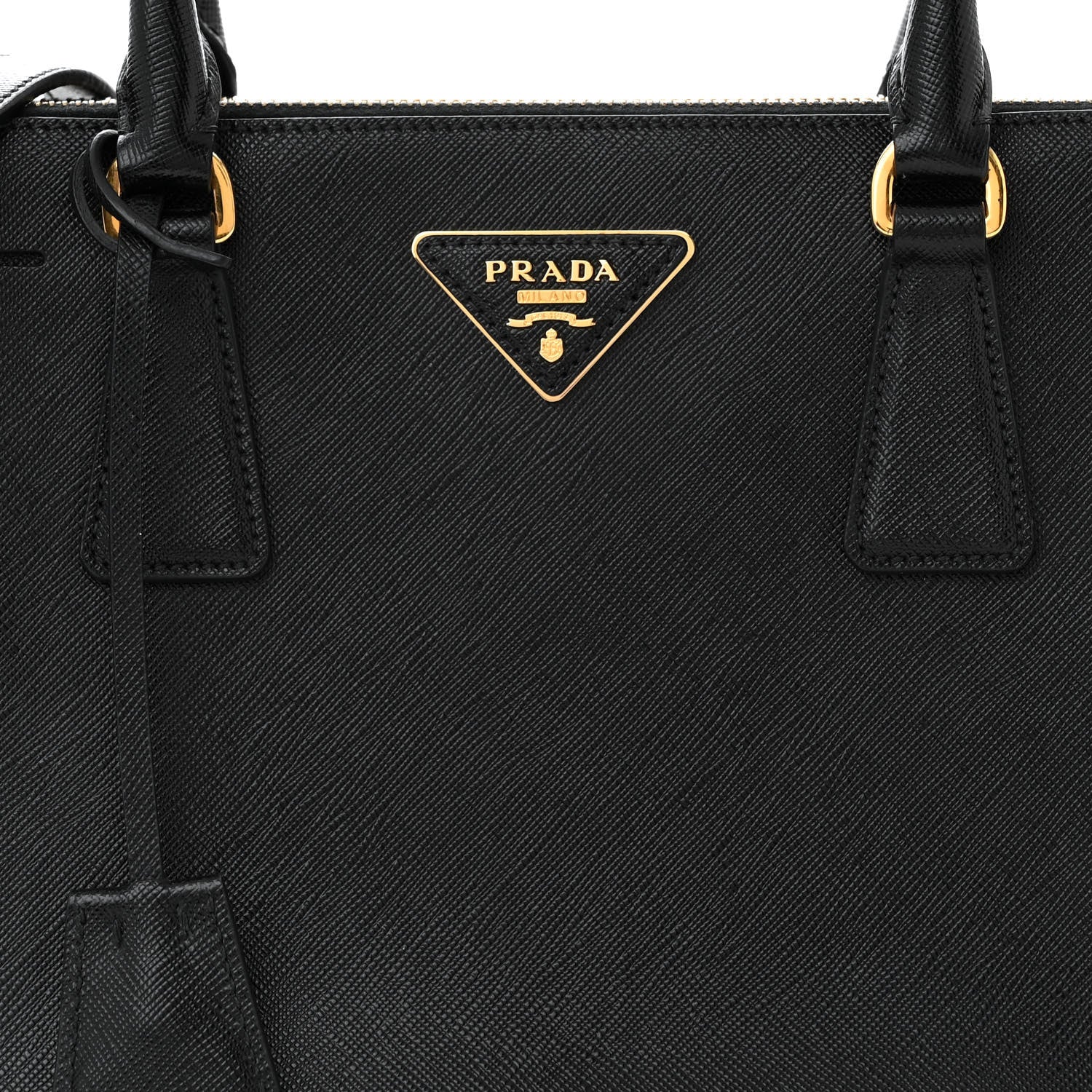 Prada Saffiano Medium Galleria Double Zip Tote Black 8 of 10