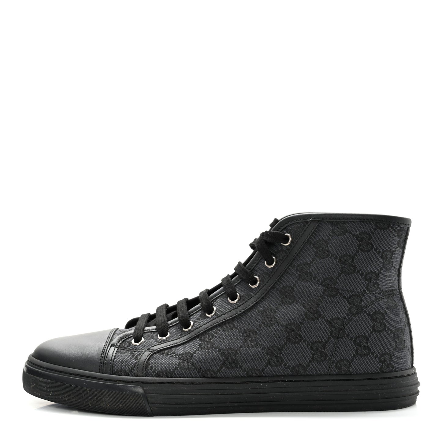 Monogram Mens High Top Sneakers 9 Black