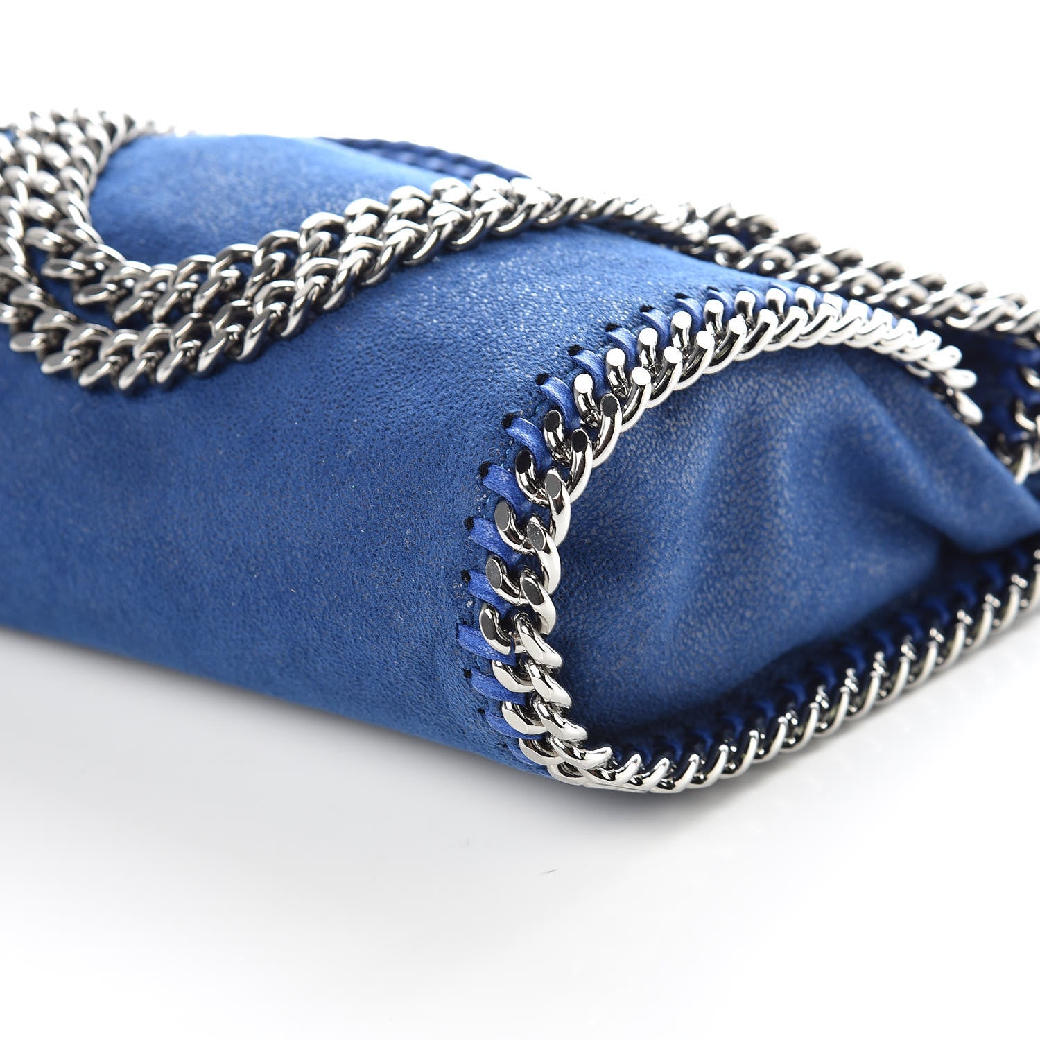 Stella McCartney Shaggy Deer Mini Falabella Fold Over Tote Royal Blue 9 of 9