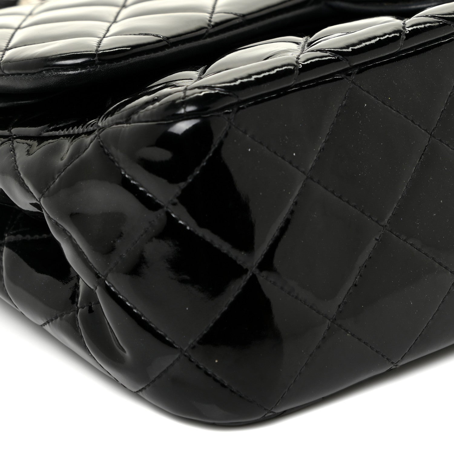 Chanel Patent Quilted Jumbo Double Flap Black 5 of 22