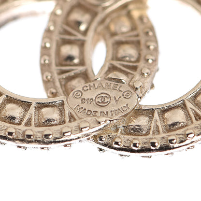 Chanel Crystal CC Earrings Gold 3 of 5