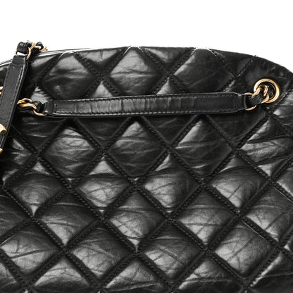 Chanel Aged Calfskin Large Just Mademoiselle Bowling Bag Black 8 of 11