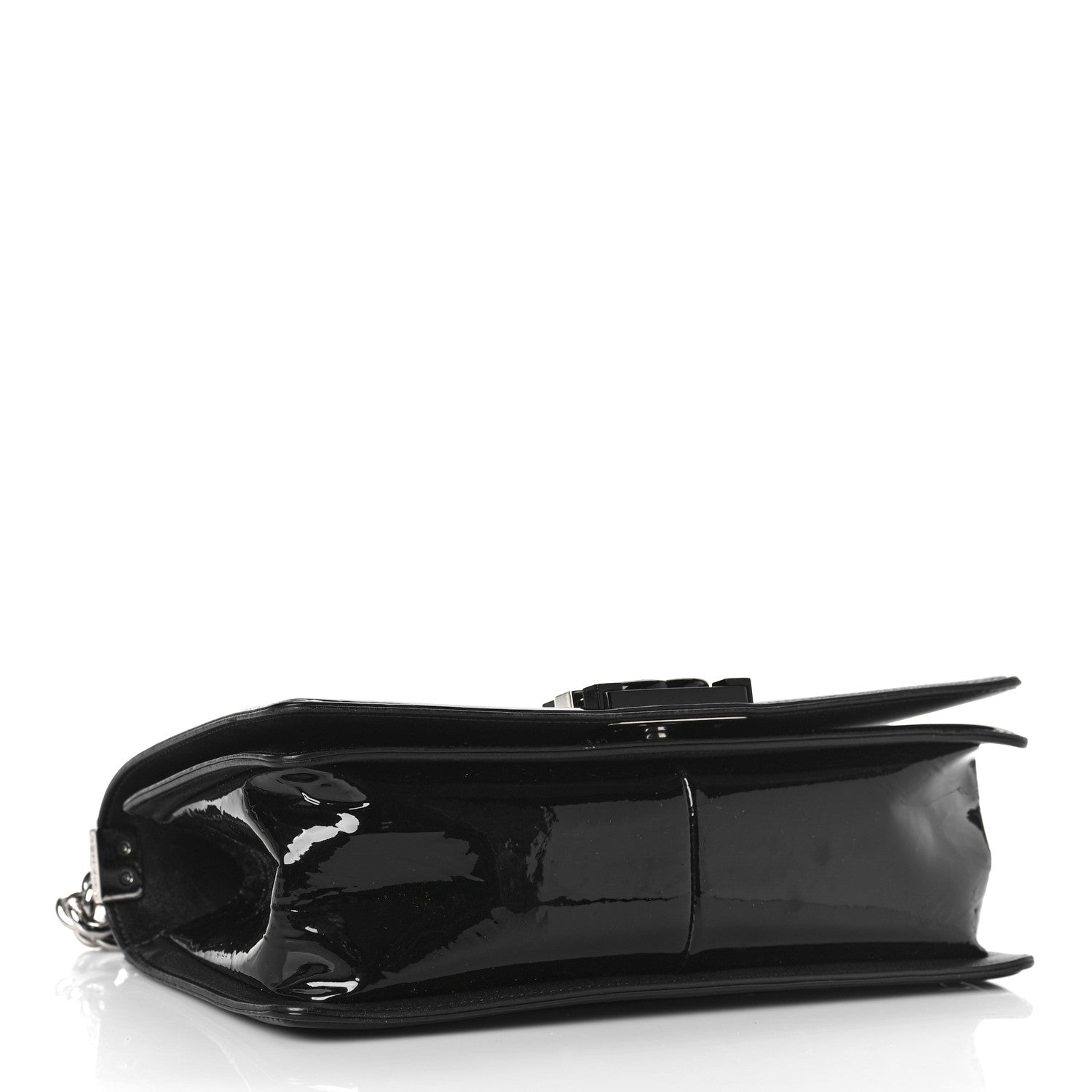 Chanel Patent Calfskin Quilted Medium Plexiglass Boy Flap Black 4 of 9