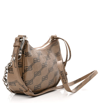Balenciaga Coated Canvas BB Monogram Le Cagole Mini Purse With Chain Beige Brown 3 of 10
