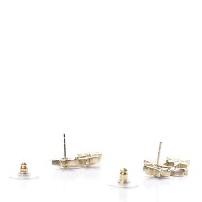 Chanel Crystal Pearl CC Star Earrings Gold 3 of 6