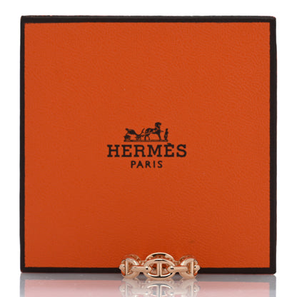 Hermes 18K Rose Gold PM Chaine d'Ancre Enchainee Ring 52 6 5 of 5