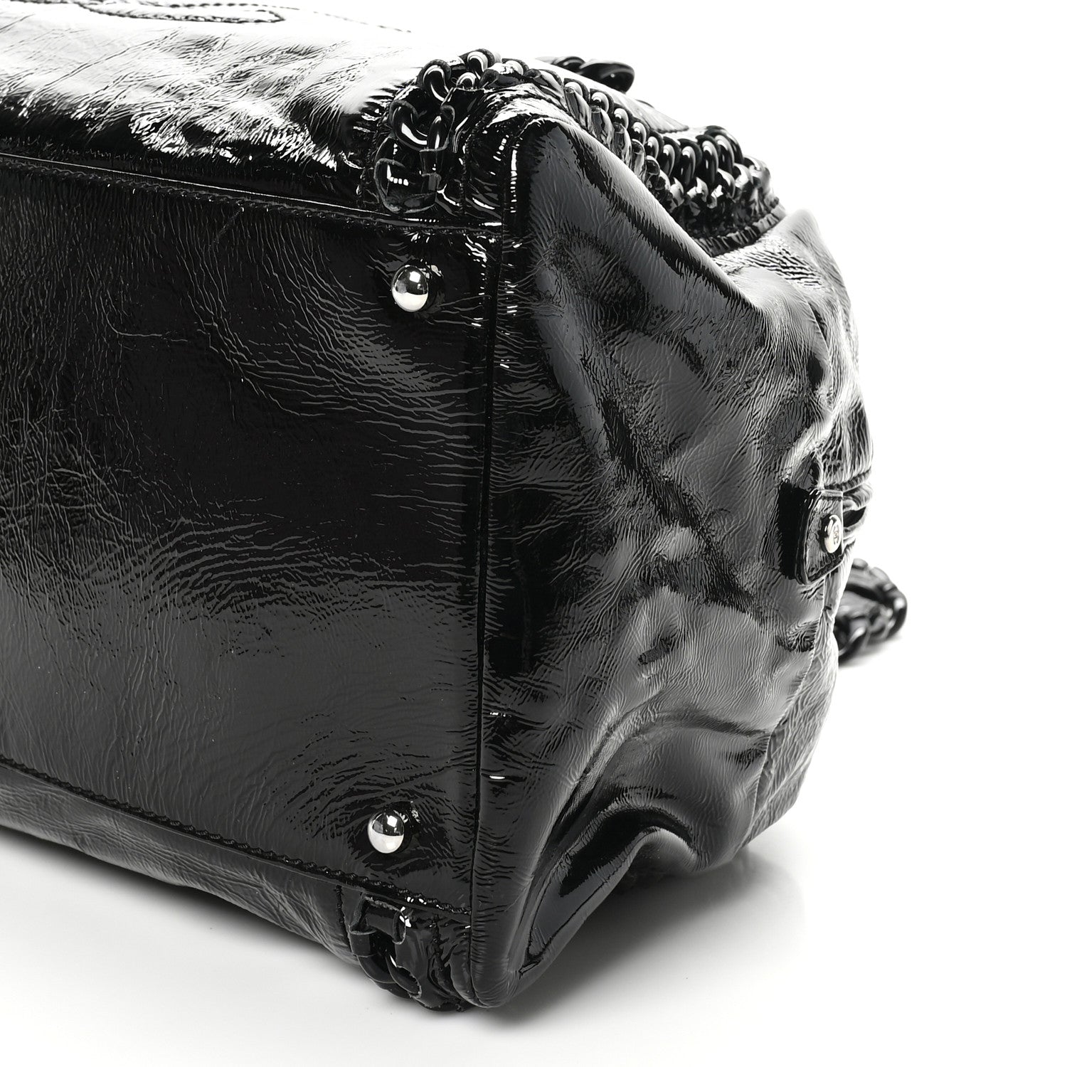 Chanel Patent Large Luxe Ligne Bowler Black 10 of 10