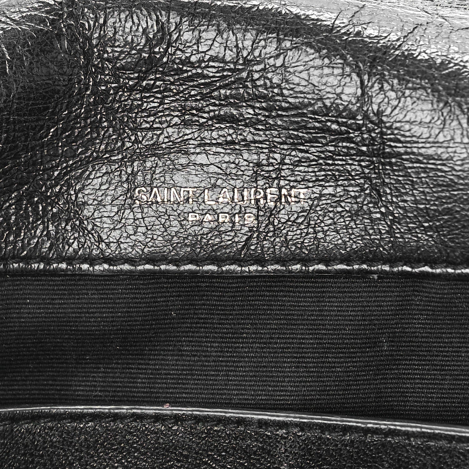 Saint Laurent Crinkled Calfskin Matelasse Monogram Baby Niki Chain Satchel Black 7 of 10