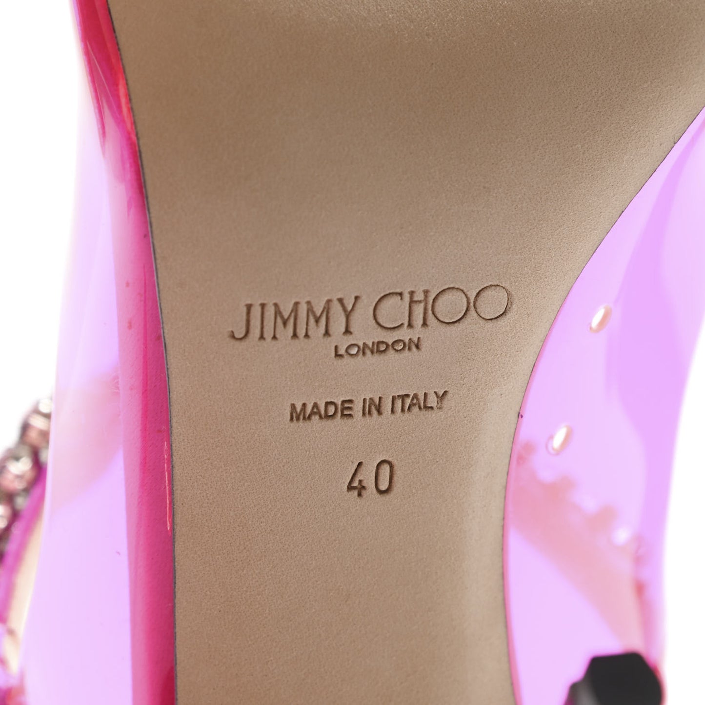 Plexi Crystal Bing 100 Pumps 40 Hot Pink