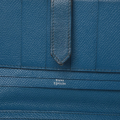 Hermes Epsom Bearn Gusset Wallet Bleu Izmir 10 of 12
