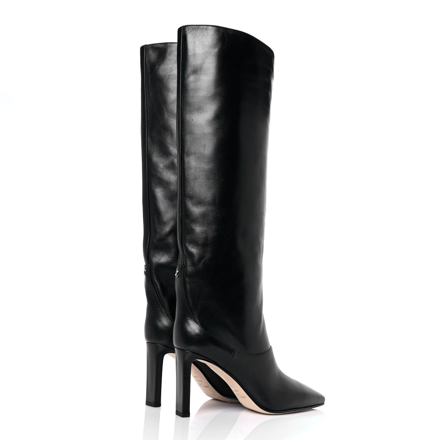 Jimmy Choo Calfskin Knee High Boots 37.5 Black 4 of 7