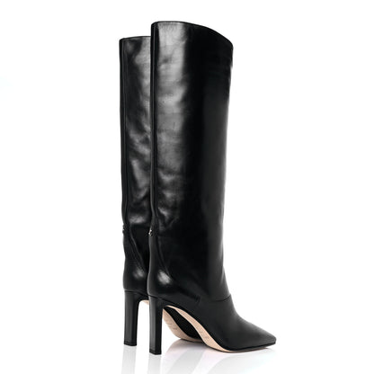 Jimmy Choo Calfskin Knee High Boots 37.5 Black 4 of 7