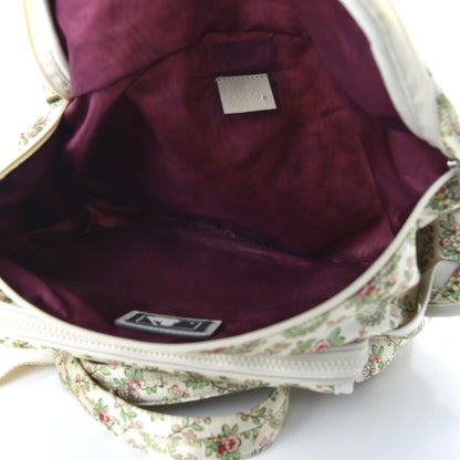 Gucci X MLB Satin Floral Print NY Yankees Patch Convertible Belt Bag Ivory Green 5 of 10