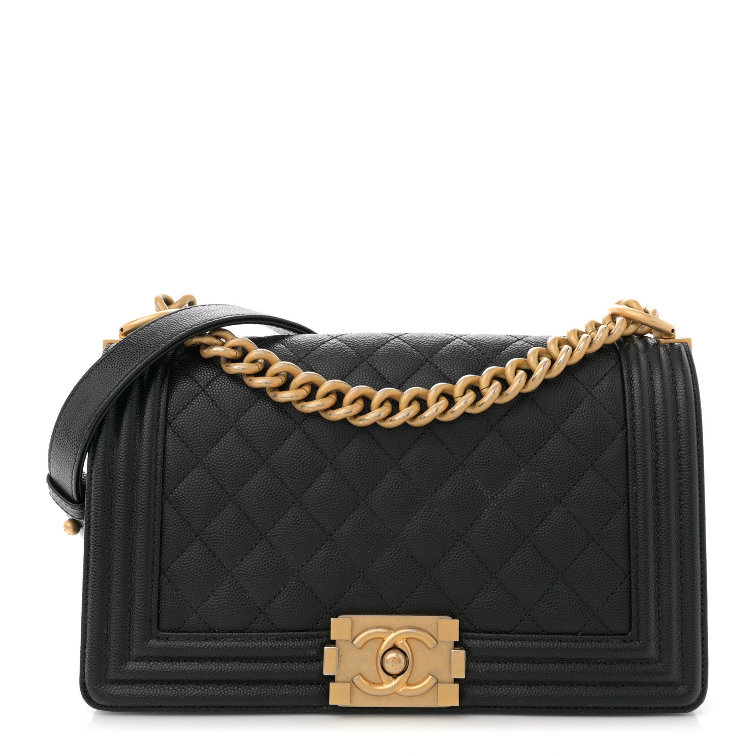 Chanel Caviar Quilted Medium Boy Flap Black 1 of 12