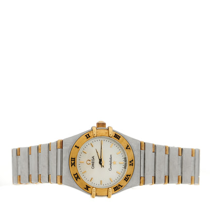 Omega Stainless Steel 18K Yellow Gold Mother of Pearl 22mm Constellation Quartz Watch 1362.70.00 2 of 4
