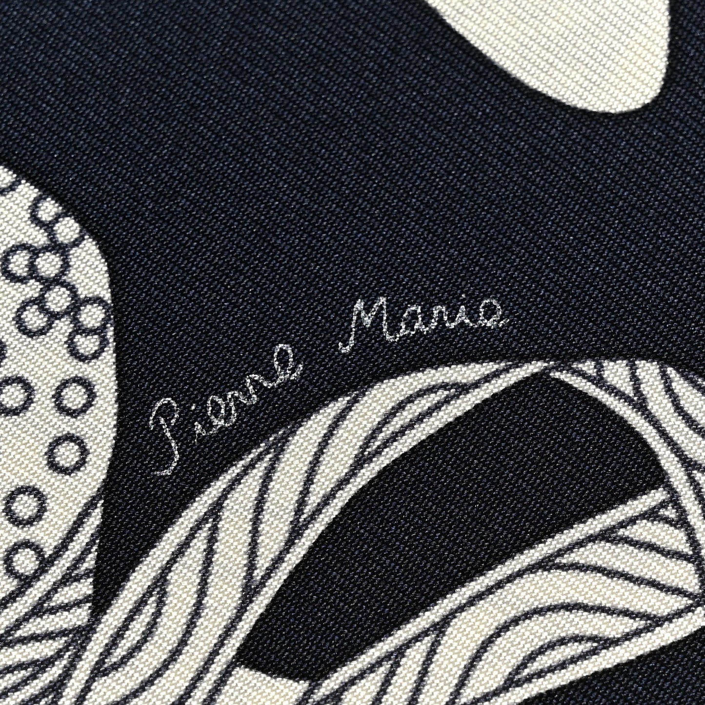 Silk Le Sacre Des Saisons Scarf 90 Bleu Black Creme