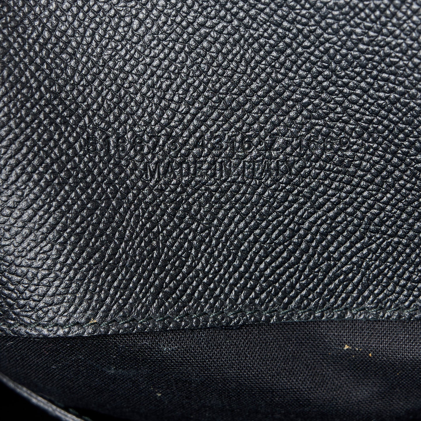 Signature Grained Calfskin Logo S Ville Top Handle Bag Bleu Turquoise