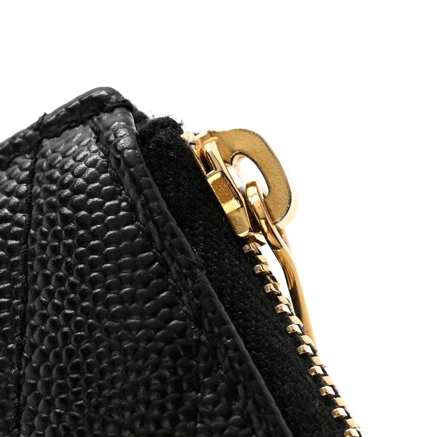 Saint Laurent Grain De Poudre Matelasse Chevron Monogram Fragments Zippered Card Case Black 9 of 10