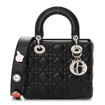 Christian Dior Lambskin Cannage Small Lucky Badges My Lady Dior Black 1 of 17