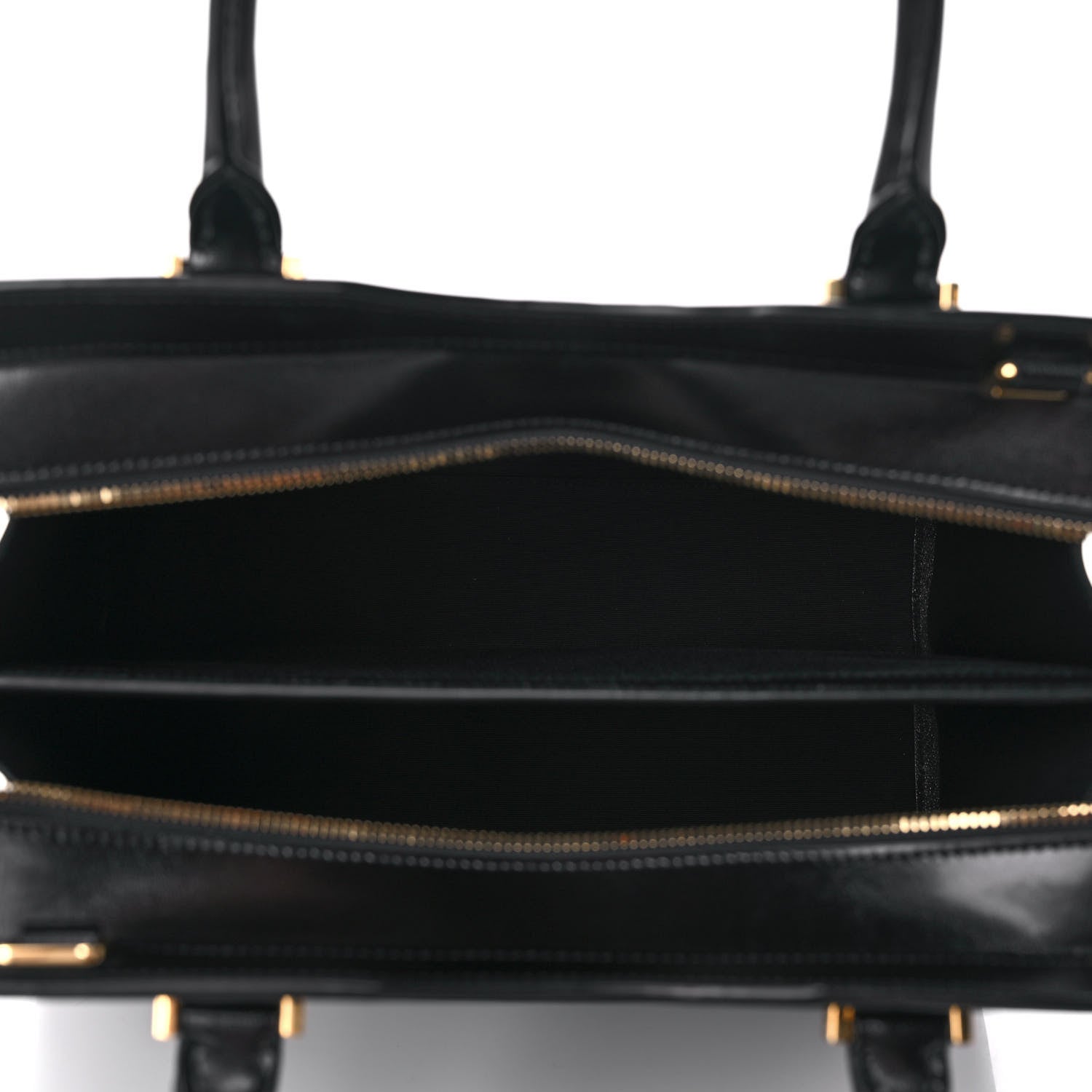 Saint Laurent Shiny Calfskin Large Uptown Tote Black 6 of 15