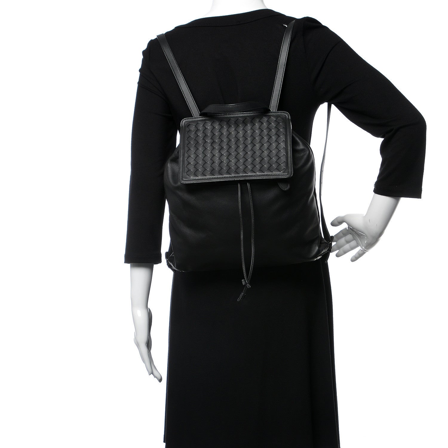 Bottega Veneta Nappa Intrecciato Backpack Black 2 of 10