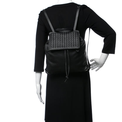 Bottega Veneta Nappa Intrecciato Backpack Black 2 of 10