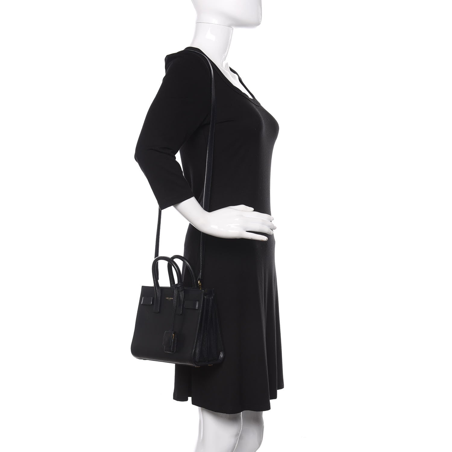 Saint Laurent Calfskin Nano Sac De Jour Black 2 of 10