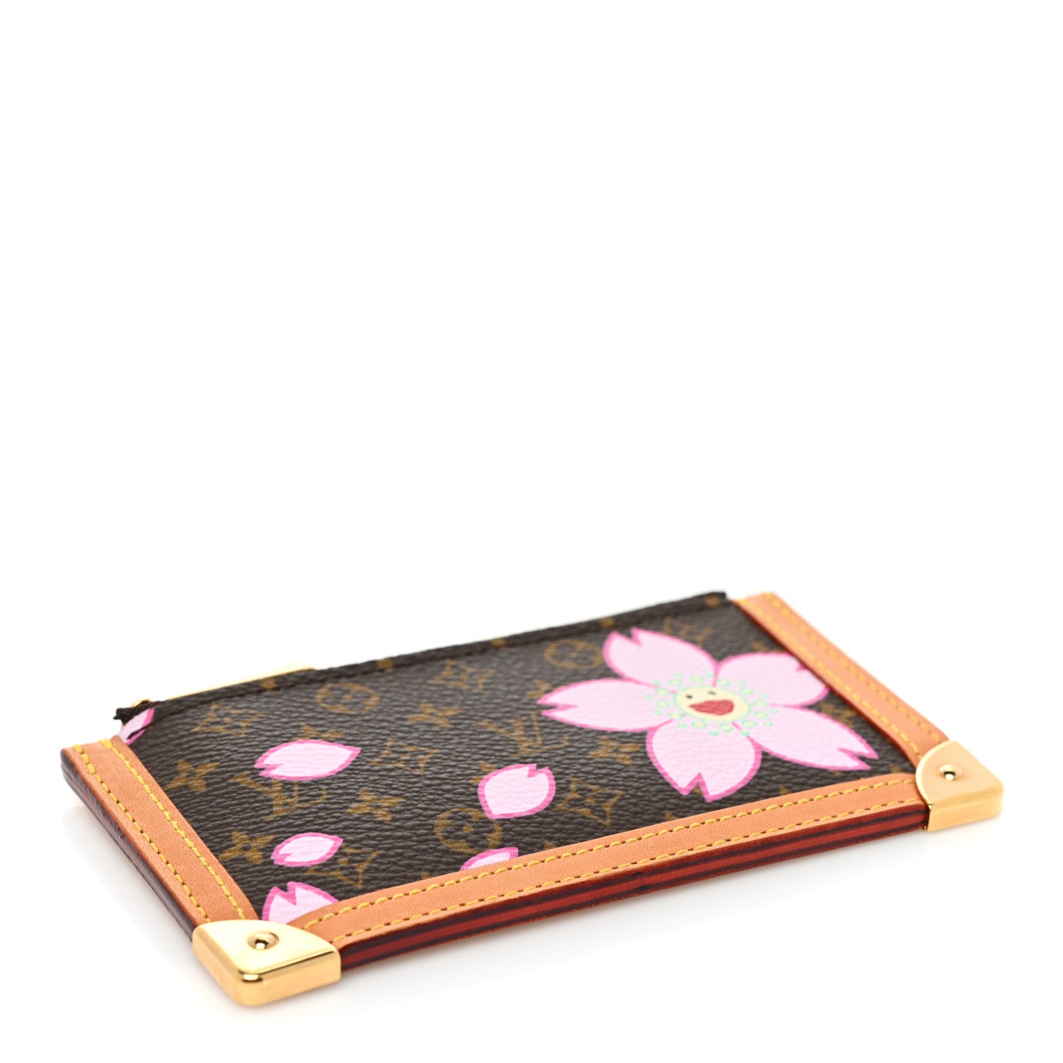 Louis Vuitton Monogram Cherry Blossom Key Pouch Brown 4 of 8