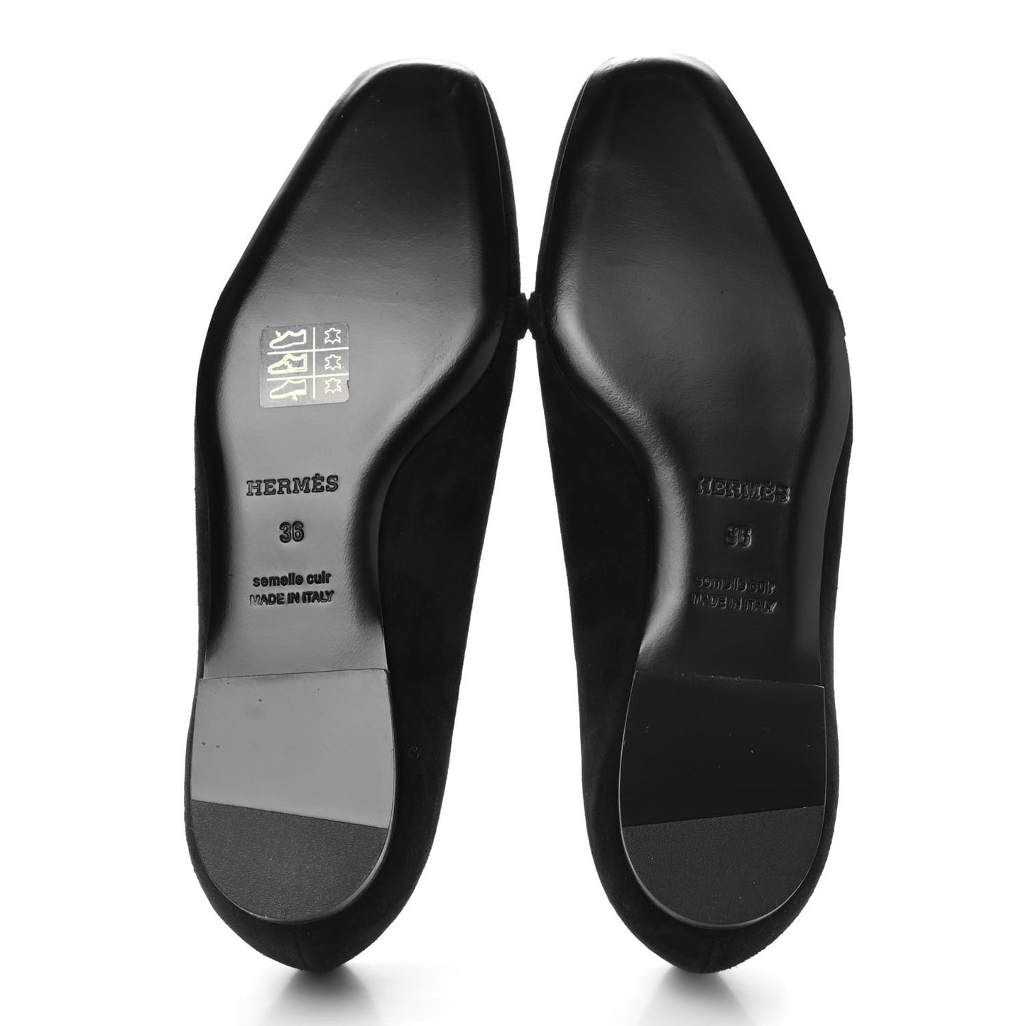 Suede Goatskin Bilbao Ballerina Flats 36 Black