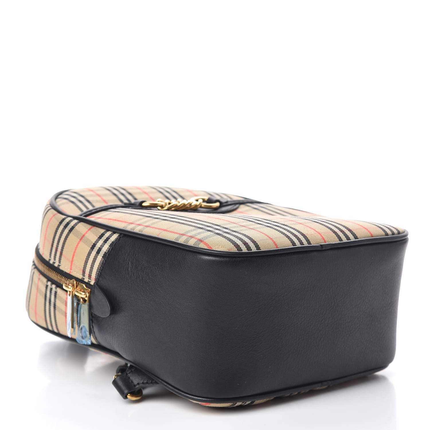 Burberry Smooth Calfskin 1983 Knight Check Link Backpack Black 4 of 10