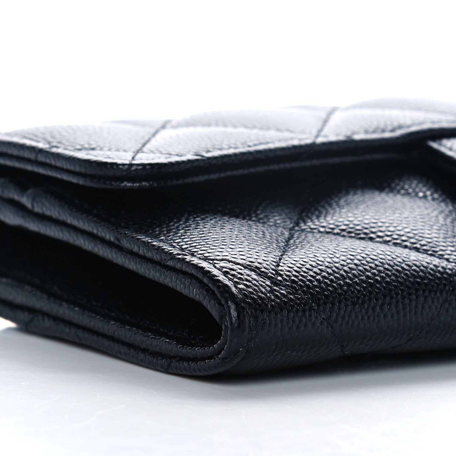 Chanel Caviar Quilted Medium Gusset Flap Wallet Black 9 of 11