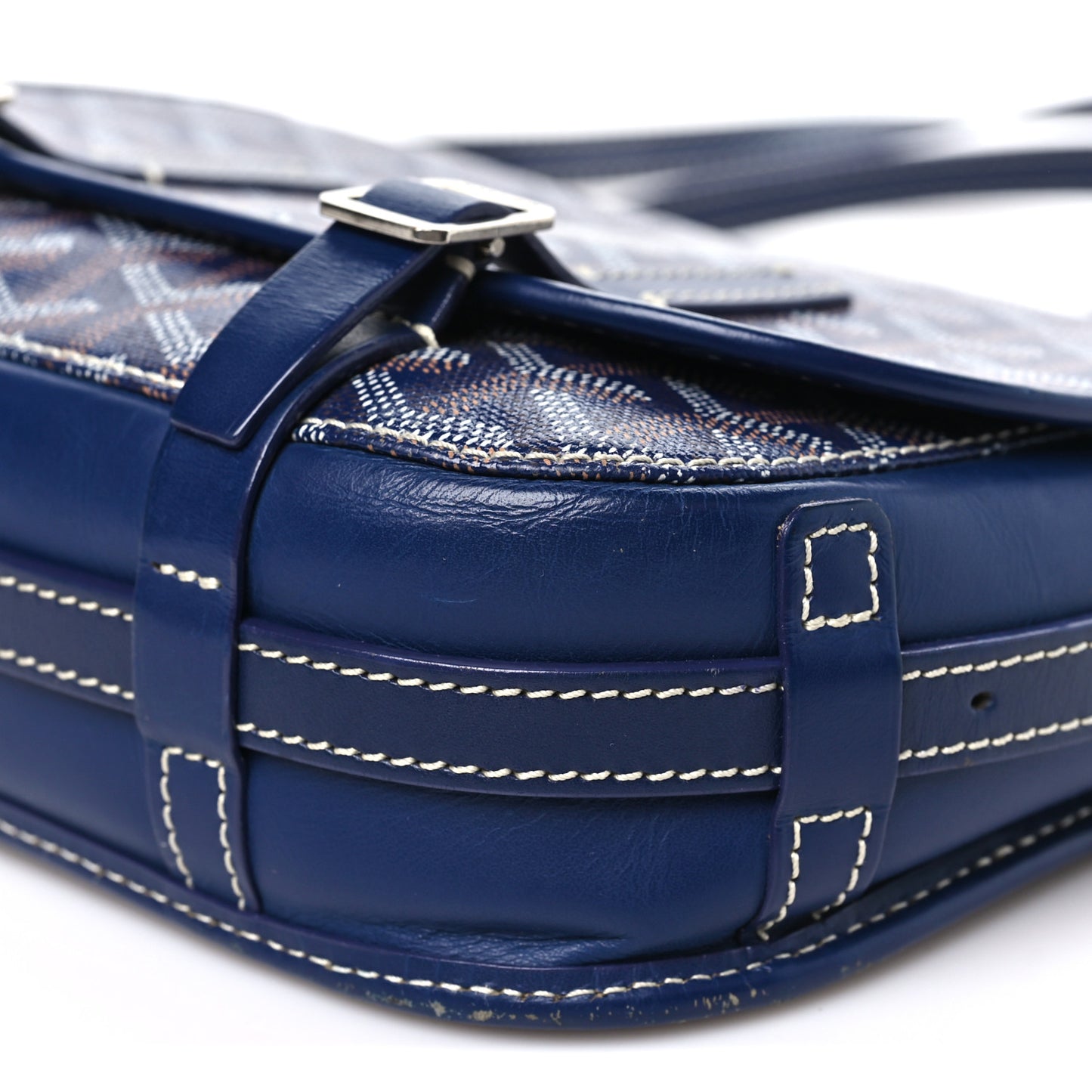 Goyardine Belvedere PM Messenger Bag Navy