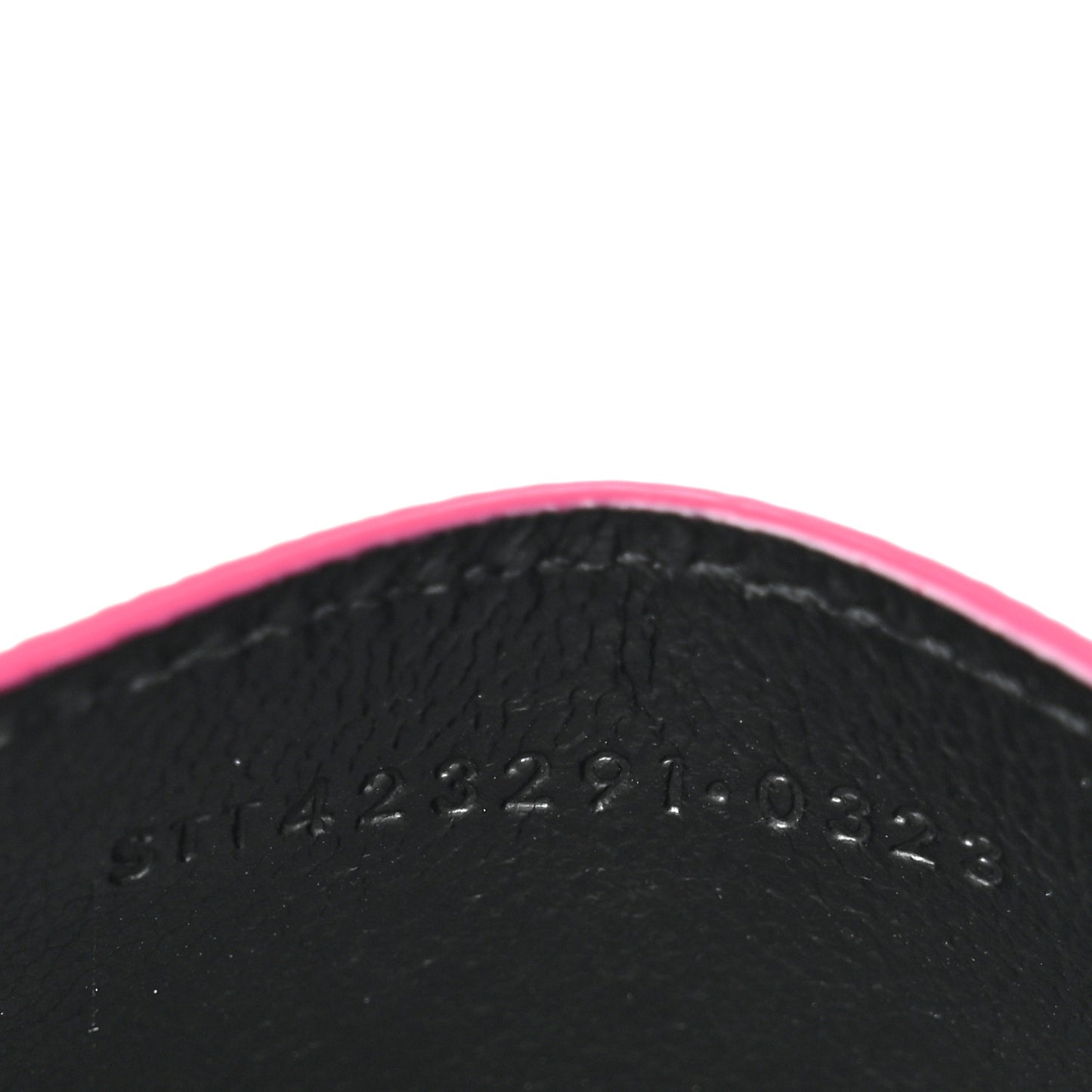 Grain De Poudre Matelasse Chevron Monogram Credit Card Case Fresh Fuxia