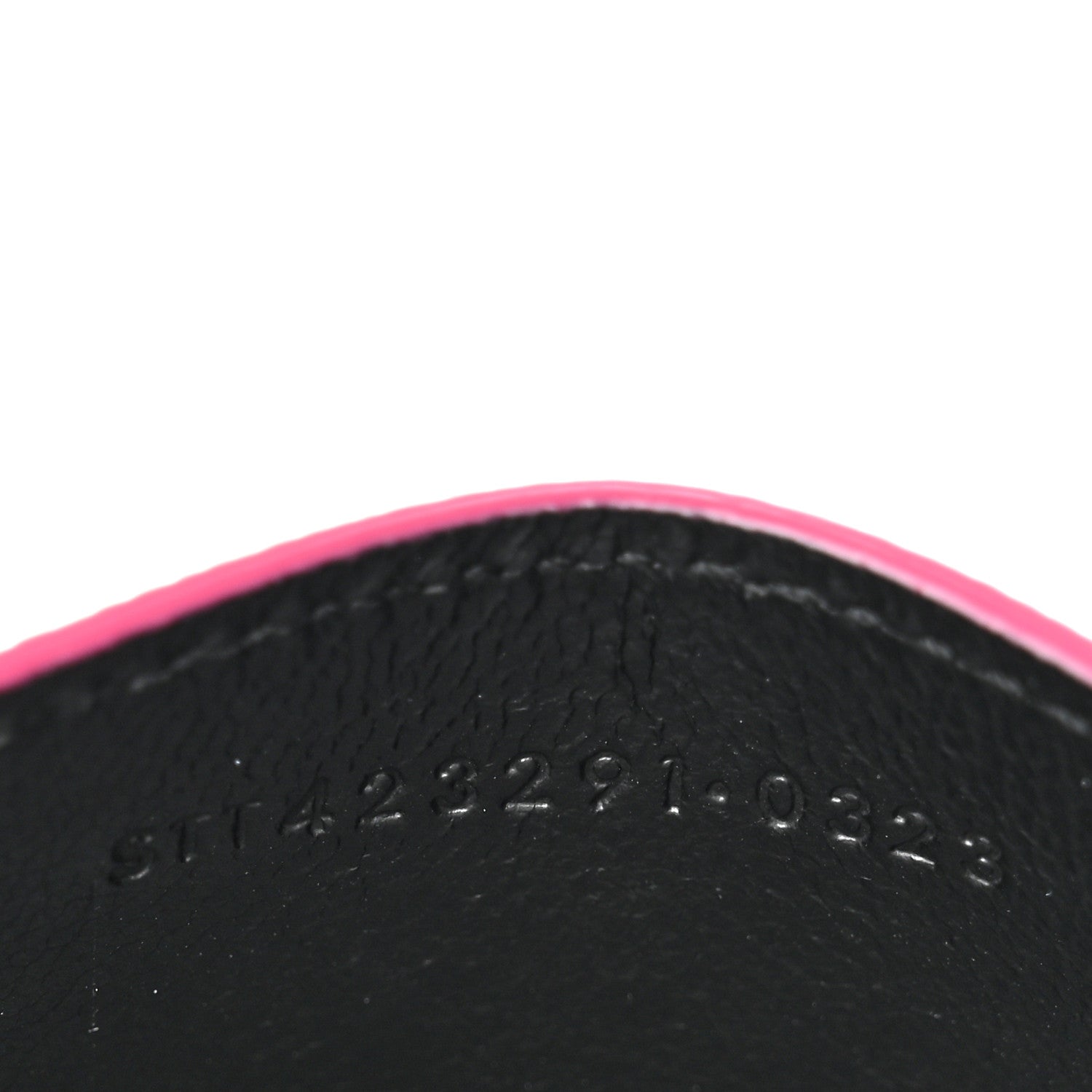 Saint Laurent Grain De Poudre Matelasse Chevron Monogram Credit Card Case Fresh Fuxia 7 of 9