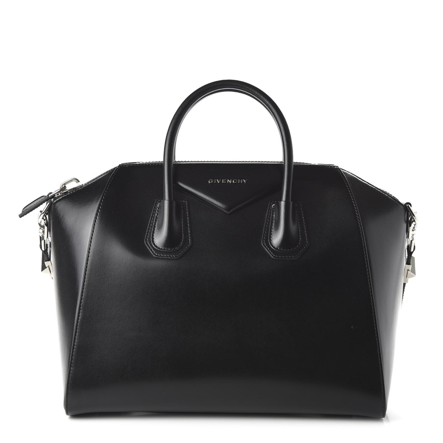 Shiny Lord Calfskin Medium Antigona Black