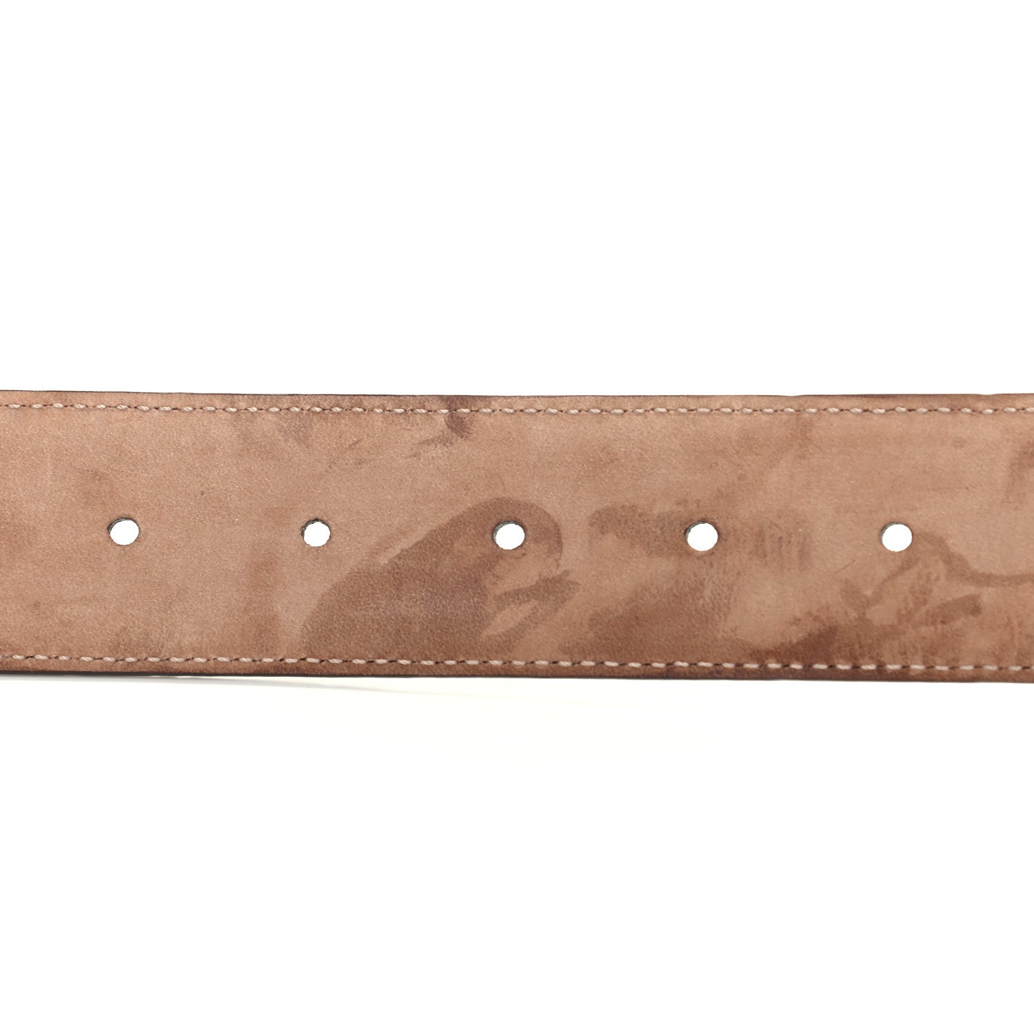 Gucci Guccissima Signature Interlocking G 37mm Belt 80 32 Mystic White 4 of 5