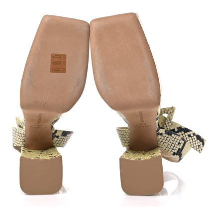 Bottega Veneta Faded Goatskin Python Printed Tower 40/140mm Platform Pumps 40.5 Kiwi Black 5 of 12