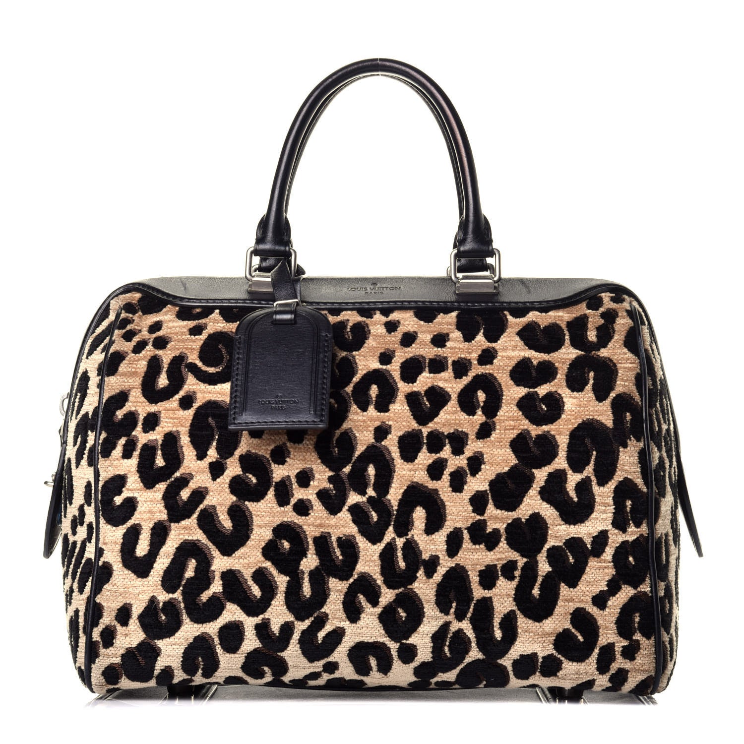 Louis Vuitton Jacquard Velvet Leopard Print Stephen Sprouse Speedy 1 of 8