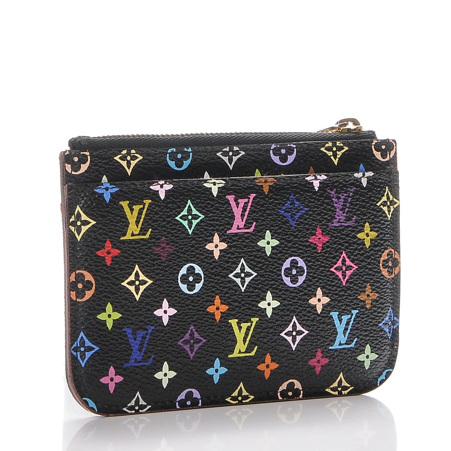 Monogram Multicolor Key Pouch Black Violet