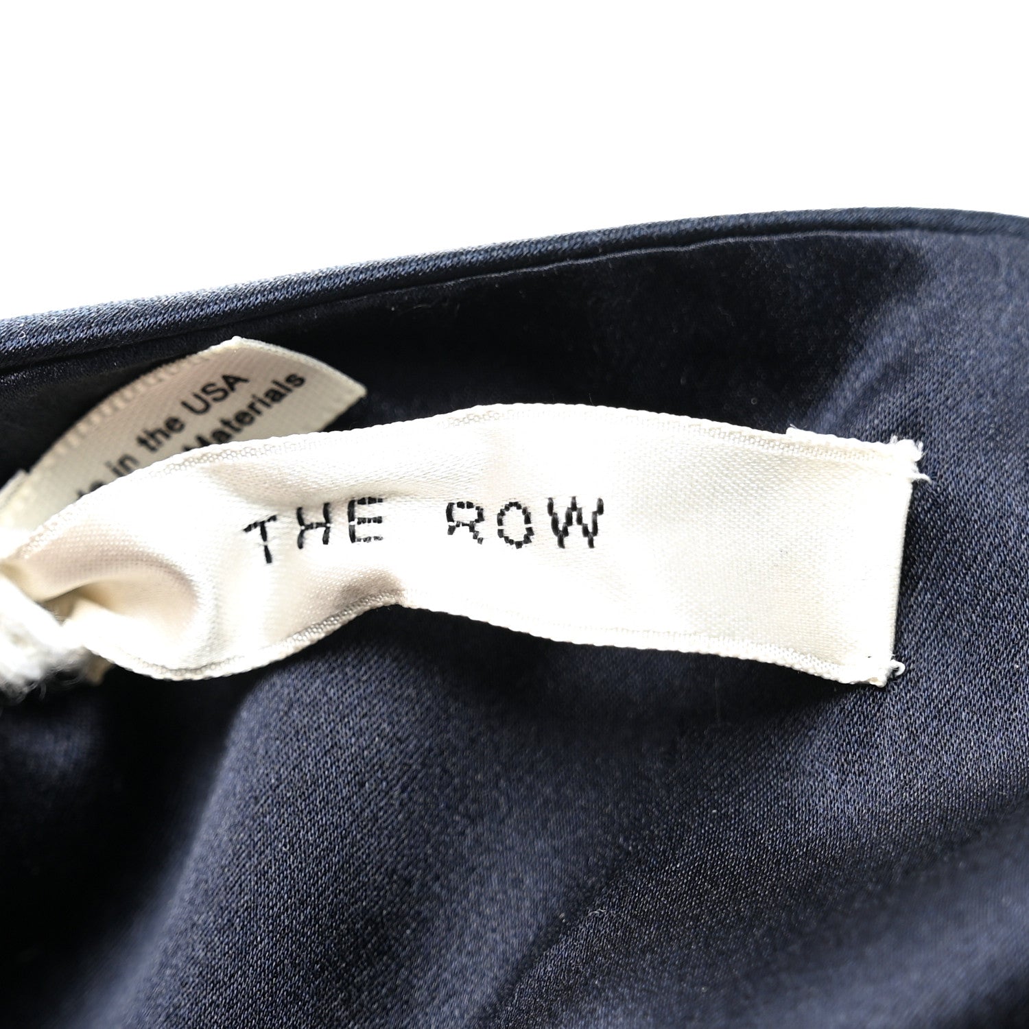 The Row Satin Small Ascot Bag Navy 6 of 9