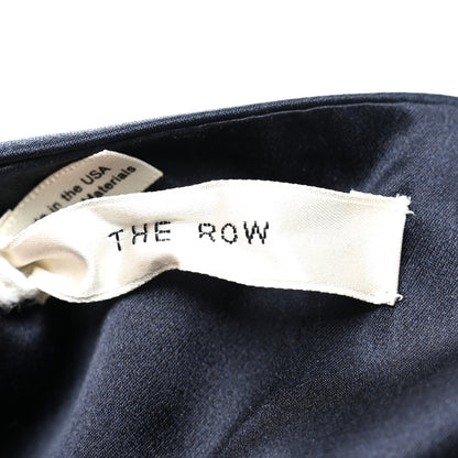 The Row Satin Small Ascot Bag Navy 6 of 9