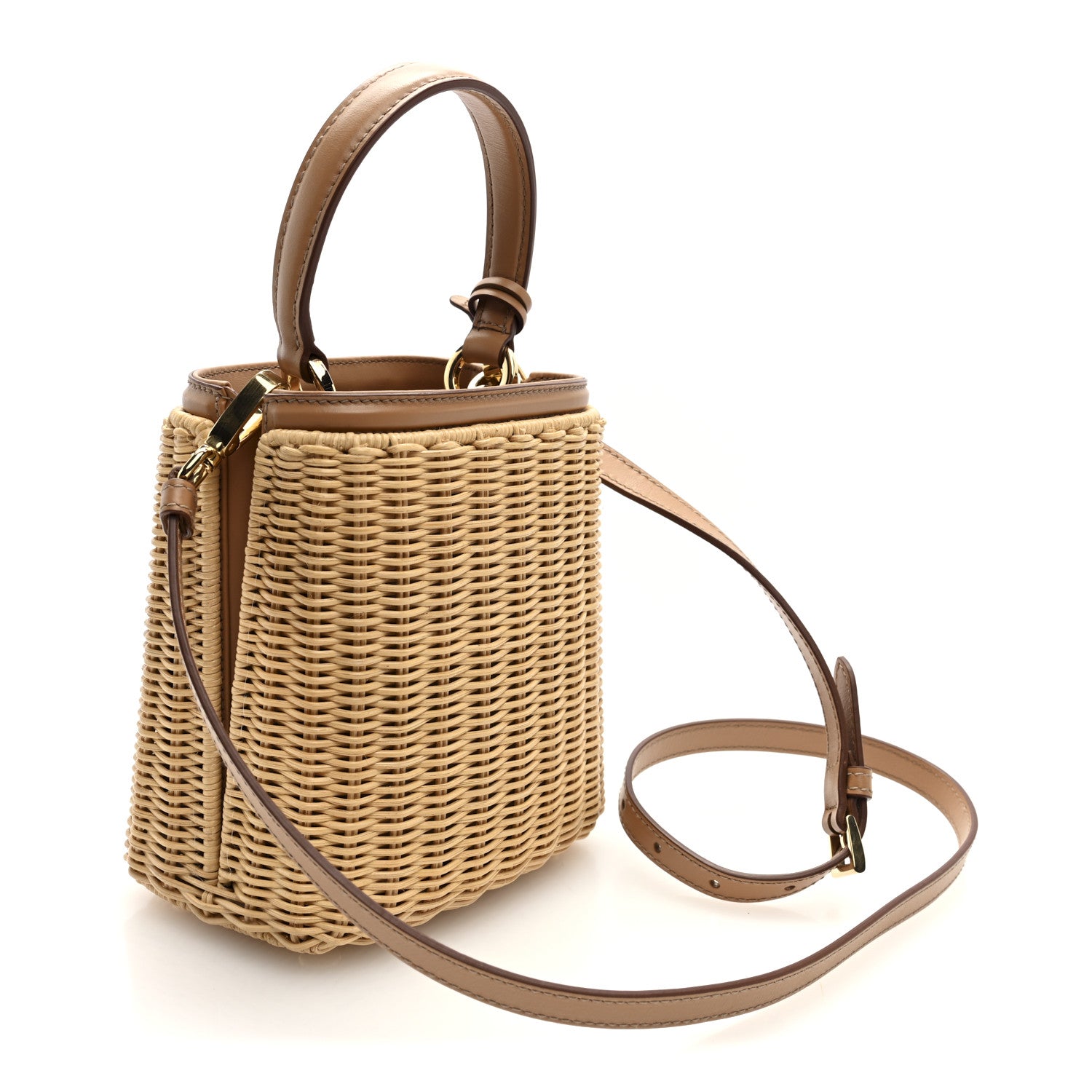Prada Wicker Mini Panier Bag Naturale 3 of 9